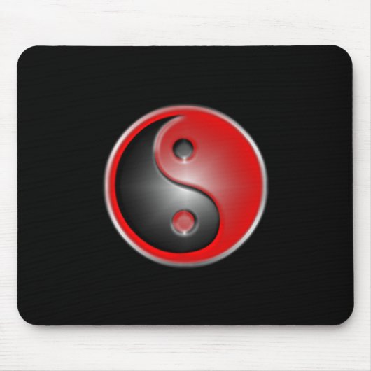yin-Yang-rot Mousepad (Vorne)