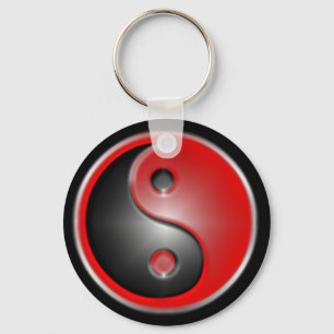 yin-Yang-rot Schlüsselanhänger