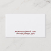 Yin Yang Rot Visitenkarte (Rückseite)