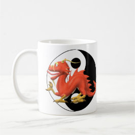 Yin-yang Roter Drache Kaffeetasse