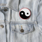 Yin Yang - Roter Hintergrund Button (Beispiel)