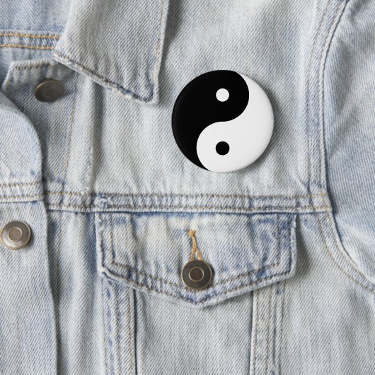 Yin Yang Round Symbol Schwarz-weiße Tanzformen Button (Beispiel)