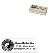 Yin & Yang Round Yantra + Ihre Ideen Gummistempel (Stempel)