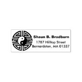 Yin & Yang Round Yantra + Ihre Ideen Gummistempel (Prägung)