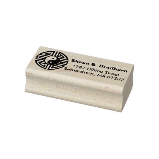 Yin & Yang Round Yantra + Ihre Ideen Gummistempel (Stempel)