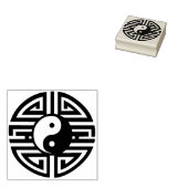 Yin & Yang Round Yantra + Ihre Ideen Gummistempel (Stempel)