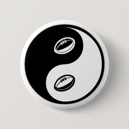 Yin Yang Rugby Button (Vorderseite)