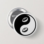 Yin Yang Rugby Button (Vorne & Hinten)