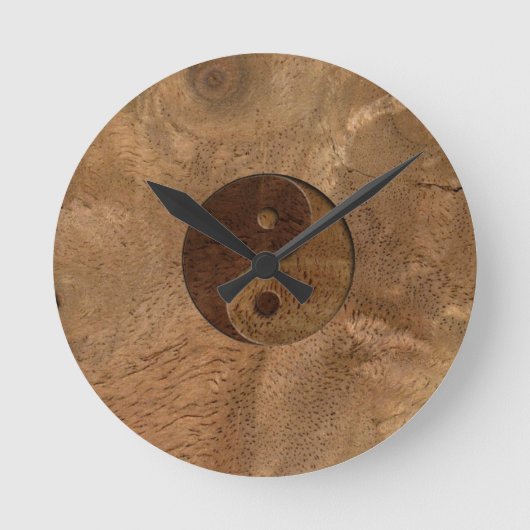 Yin Yang Runde Wanduhr (Vorderseite)