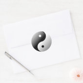 Yin & Yang Runder Aufkleber (Umschlag)