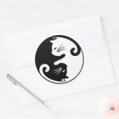 Yin Yang Runder Aufkleber (Umschlag)