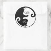 Yin Yang Runder Aufkleber (Tasche)