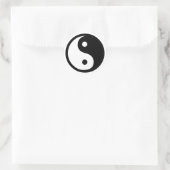 Yin Yang Runder Aufkleber (Tasche)