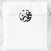 Yin Yang Runder Aufkleber (Tasche)
