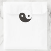 Yin Yang Runder Aufkleber (Tasche)