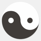 Yin Yang Runder Aufkleber (Vorderseite)