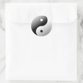 Yin Yang Runder Aufkleber (Tasche)