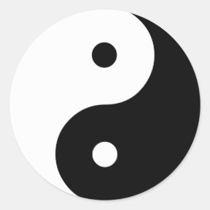 Yin Yang Runder Aufkleber