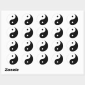 Yin Yang Runder Aufkleber (Blatt)