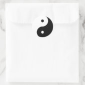 Yin Yang Runder Aufkleber (Tasche)