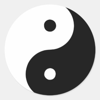 Yin Yang Runder Aufkleber