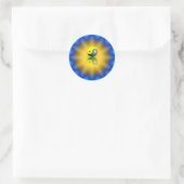 Yin Yang Runder Aufkleber (Tasche)