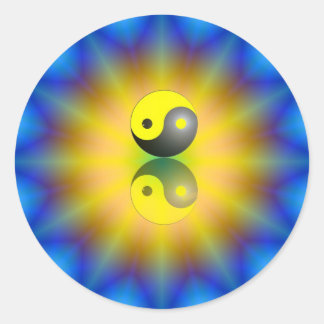 Yin Yang Runder Aufkleber