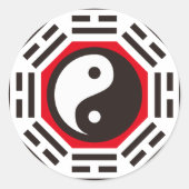 YIN & YANG RUNDER AUFKLEBER (Vorderseite)