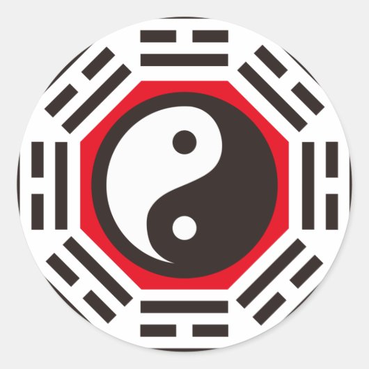 YIN & YANG RUNDER AUFKLEBER (Vorderseite)