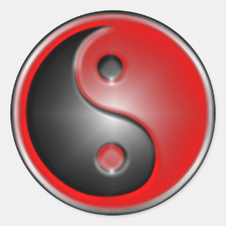 Yin-Yang Runder Aufkleber
