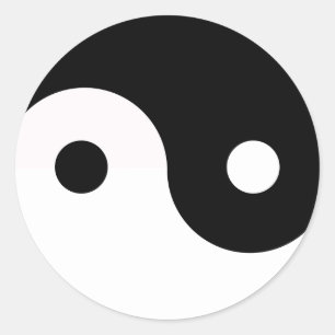 Yin Yang Runder Aufkleber