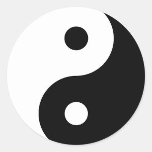 Yin Yang runder Aufkleber