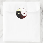 Yin & Yang Runder Aufkleber (Tasche)