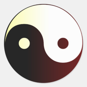 Yin & Yang Runder Aufkleber