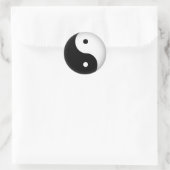 Yin Yang Runder Aufkleber (Tasche)