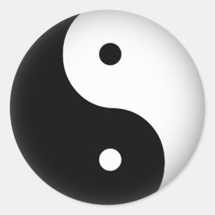 Yin Yang Runder Aufkleber