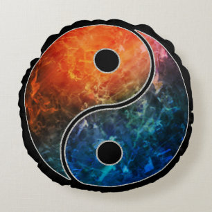 Yin Yang Rundes Kissen