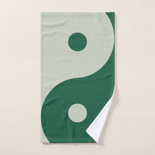 Yin Yang Sage Green Badhandtuch Set (Handtuch)