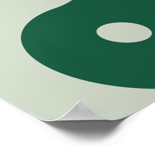 Yin Yang Sage Green Poster (Ecke)