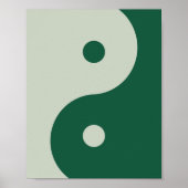 Yin Yang Sage Green Poster (Vorne)