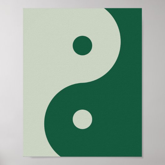 Yin Yang Sage Green Poster (Vorne)