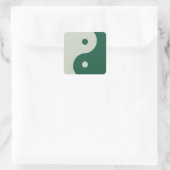 Yin Yang Sage Green Quadratischer Aufkleber (Tasche)