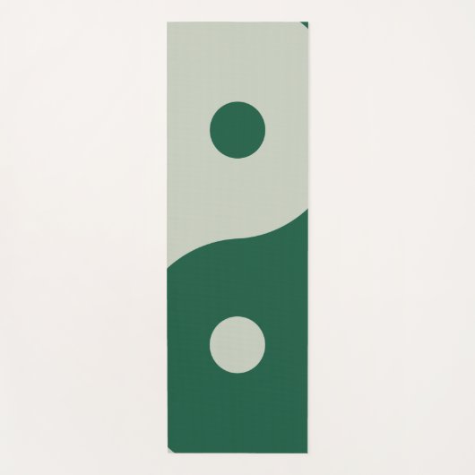 Yin Yang Sage Green Yogamatte (Vorderseite)
