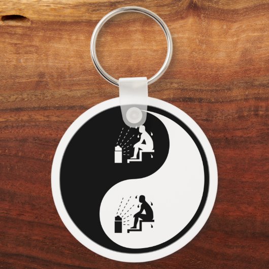 Yin Yang Sauna Schlüsselanhänger (Vorderseite)