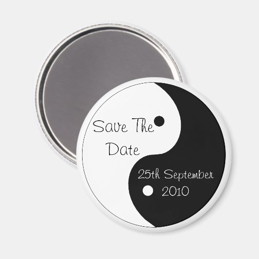 Yin Yang Save the Date Wedding Magnet (Vorderseite/Rückseite)