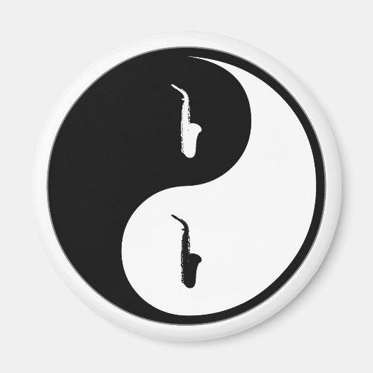 Yin Yang Saxophone Magnet (Vorne)