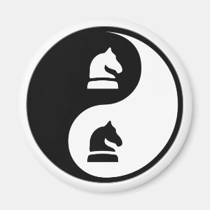 Yin Yang Schach Magnet