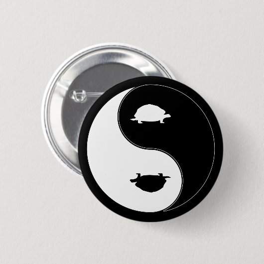 Yin Yang Schildkröte Button (Vorne & Hinten)