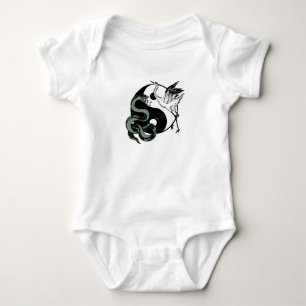 Yin-Yang-Schlange und Kransymbol Baby Strampler