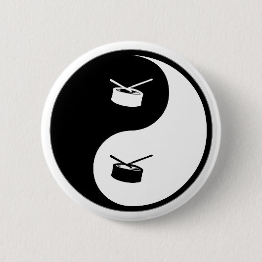 Yin Yang Schnarrtrommel Button (Vorderseite)